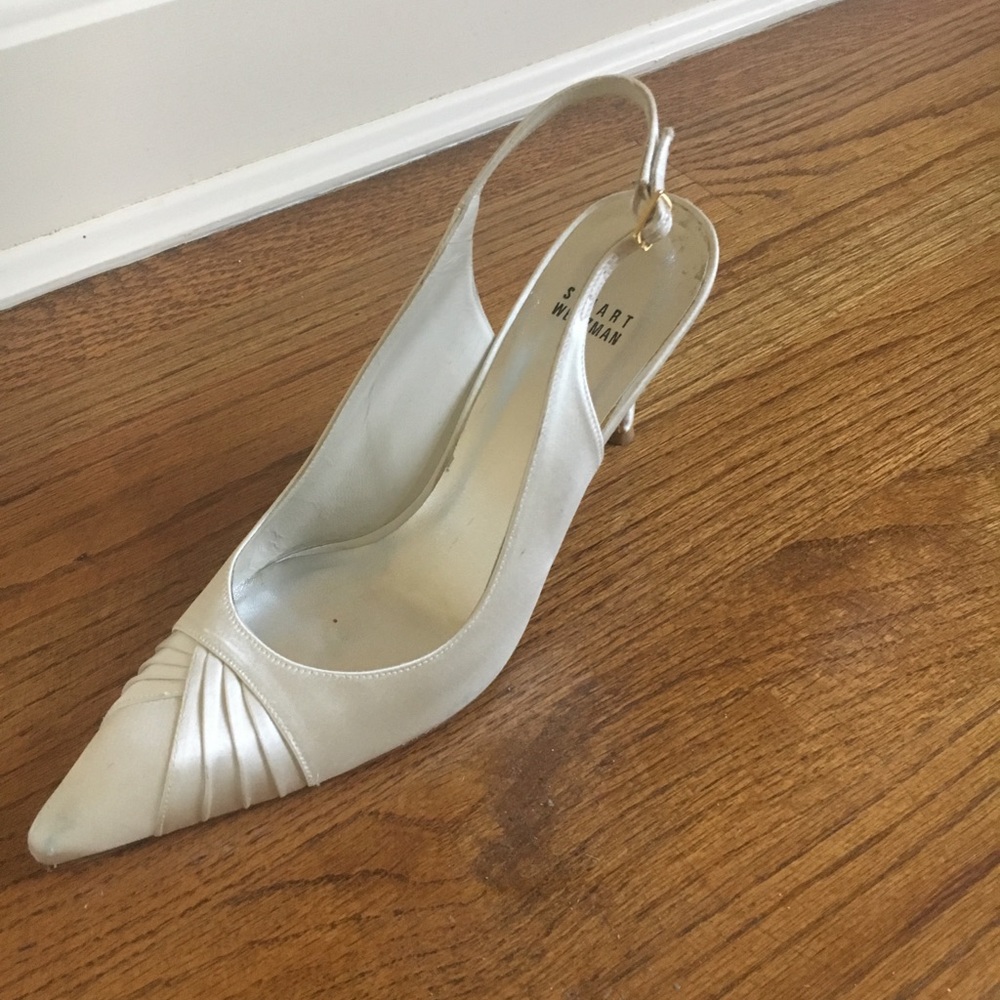 Like- new stuart weitzman bridal shoes size 9.5.